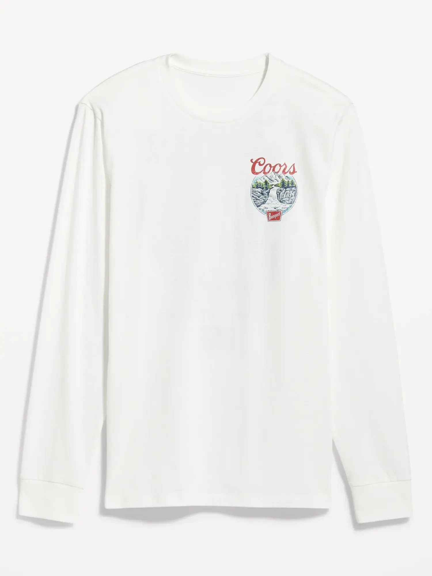 Old Navy Coors Beer© Gender-Neutral Long-Sleeve T-Shirt for Adults white. 1