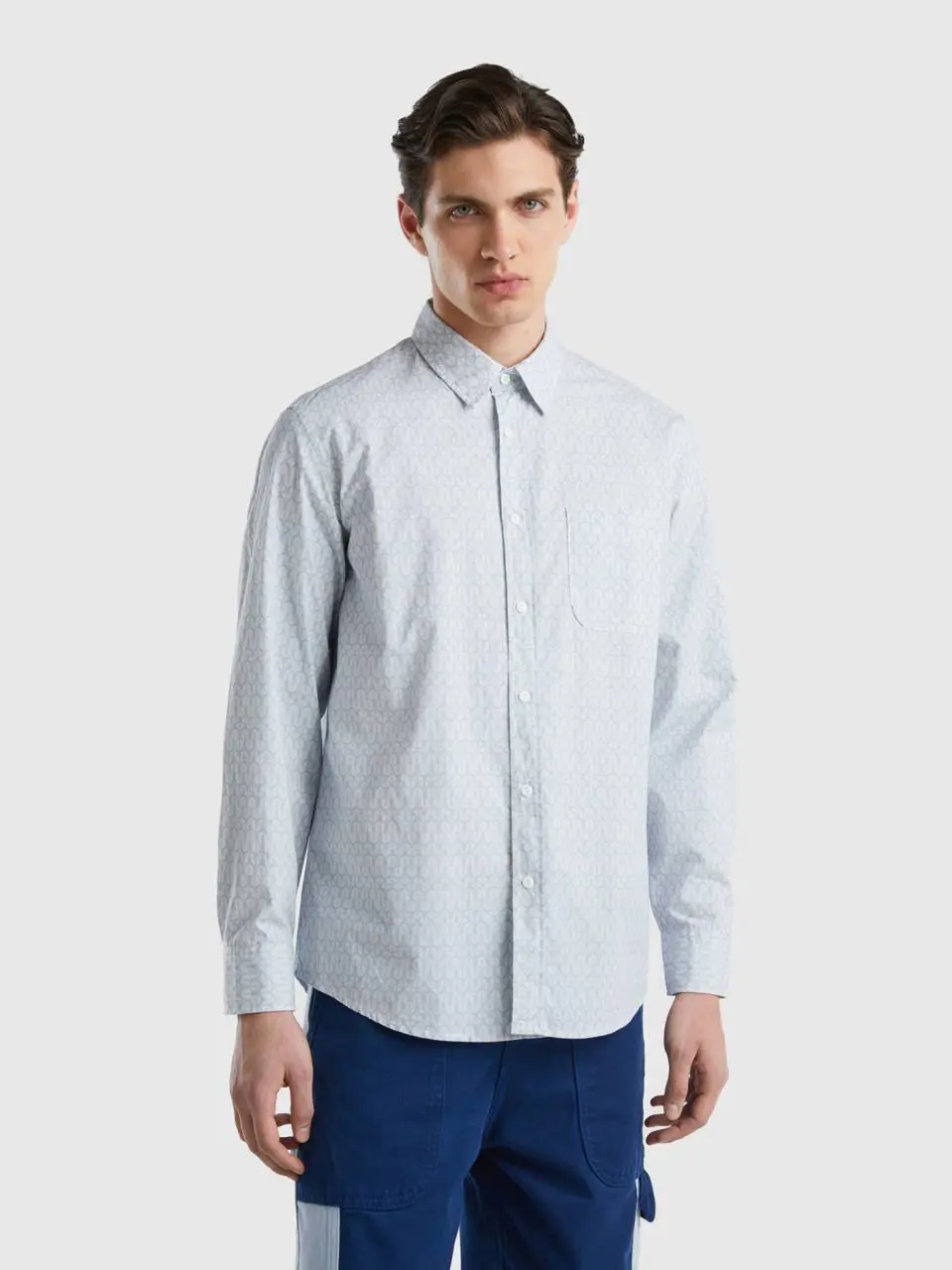 Benetton patterned shirt in lightweight cotton. 1