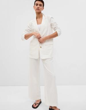 Linen-Cotton Blazer white