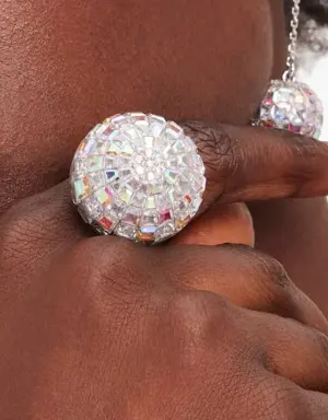 Beaming Bright Disco Ball Ring