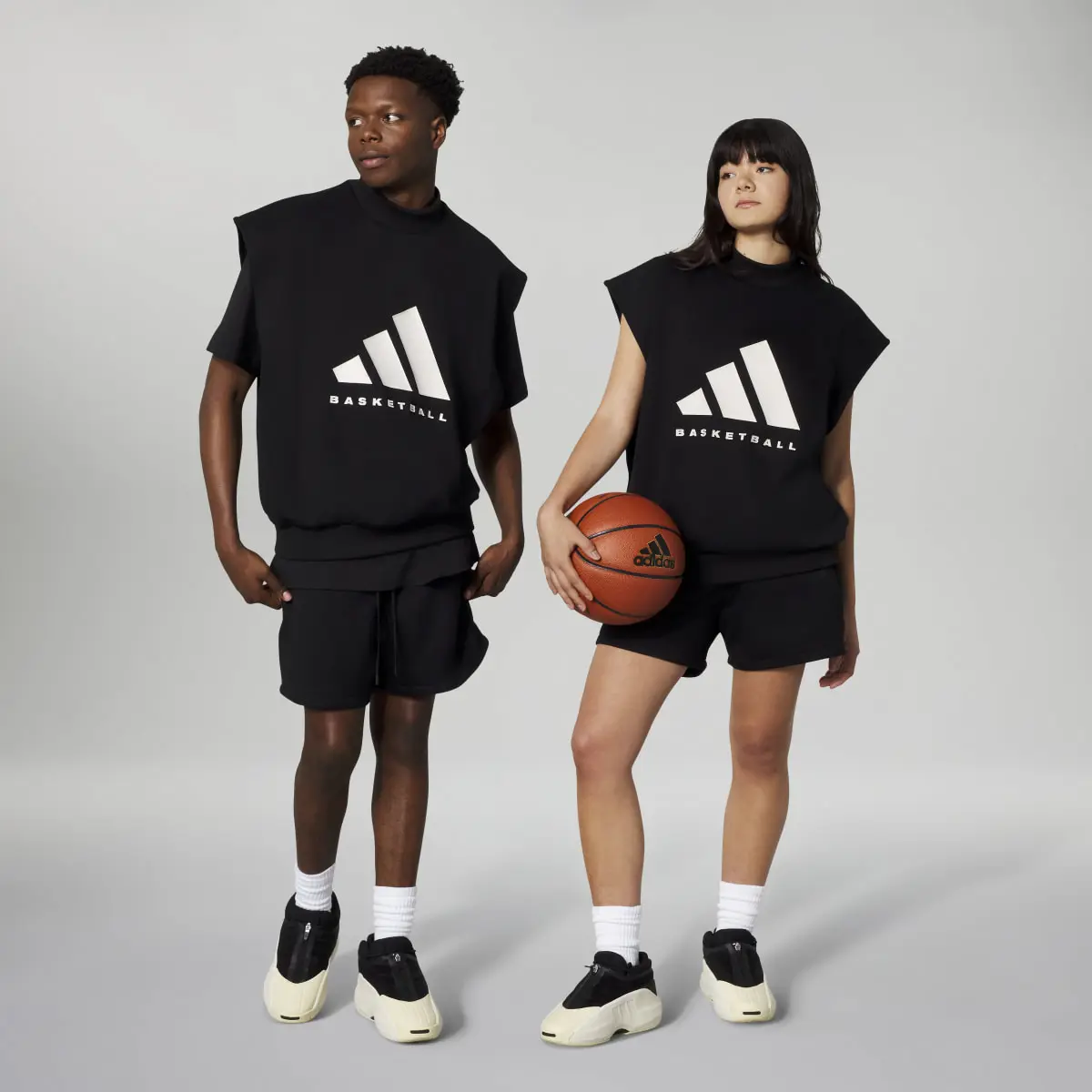 Adidas Basketball Sleeveless Sweatshirt. 1