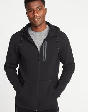 Dynamic Fleece Zip Hoodie for Men black