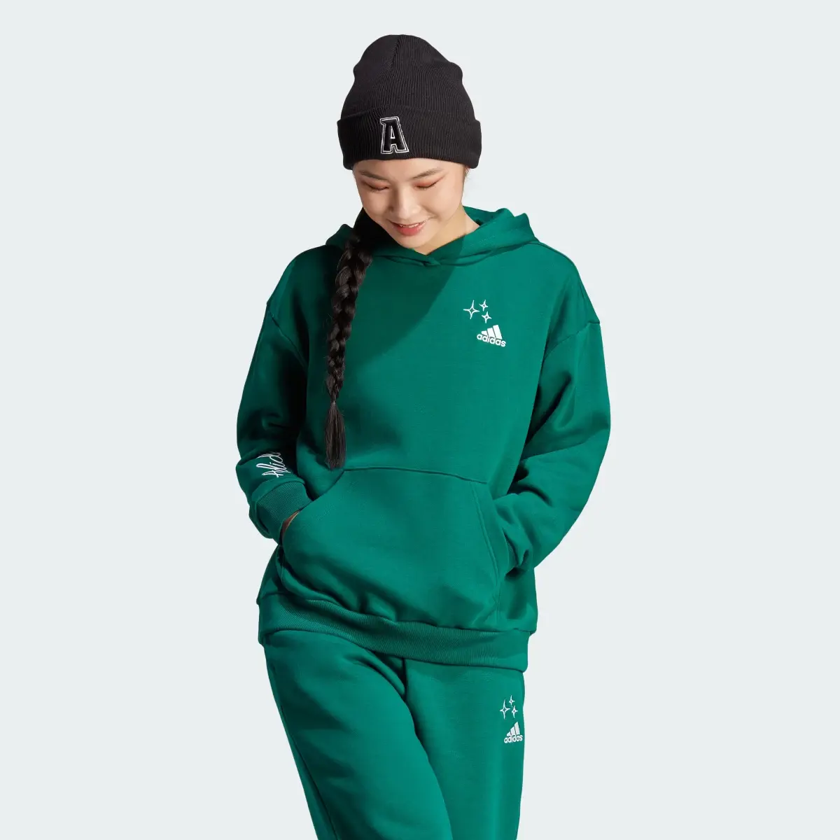 Adidas Sudadera con capucha Scribble Embroidery Fleece. 2