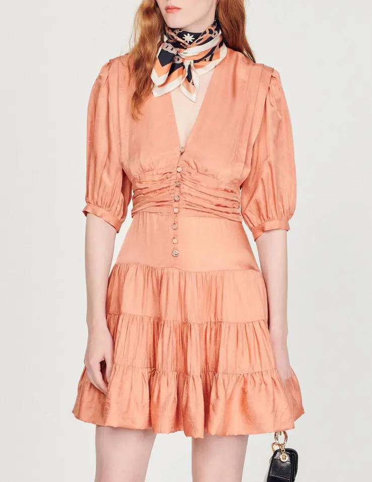 Sandro Frilly dress with short sleeves. 1