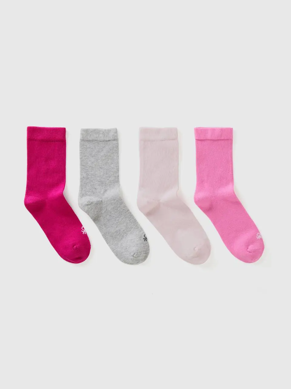 Benetton four pairs of socks in organic stretch cotton. 1