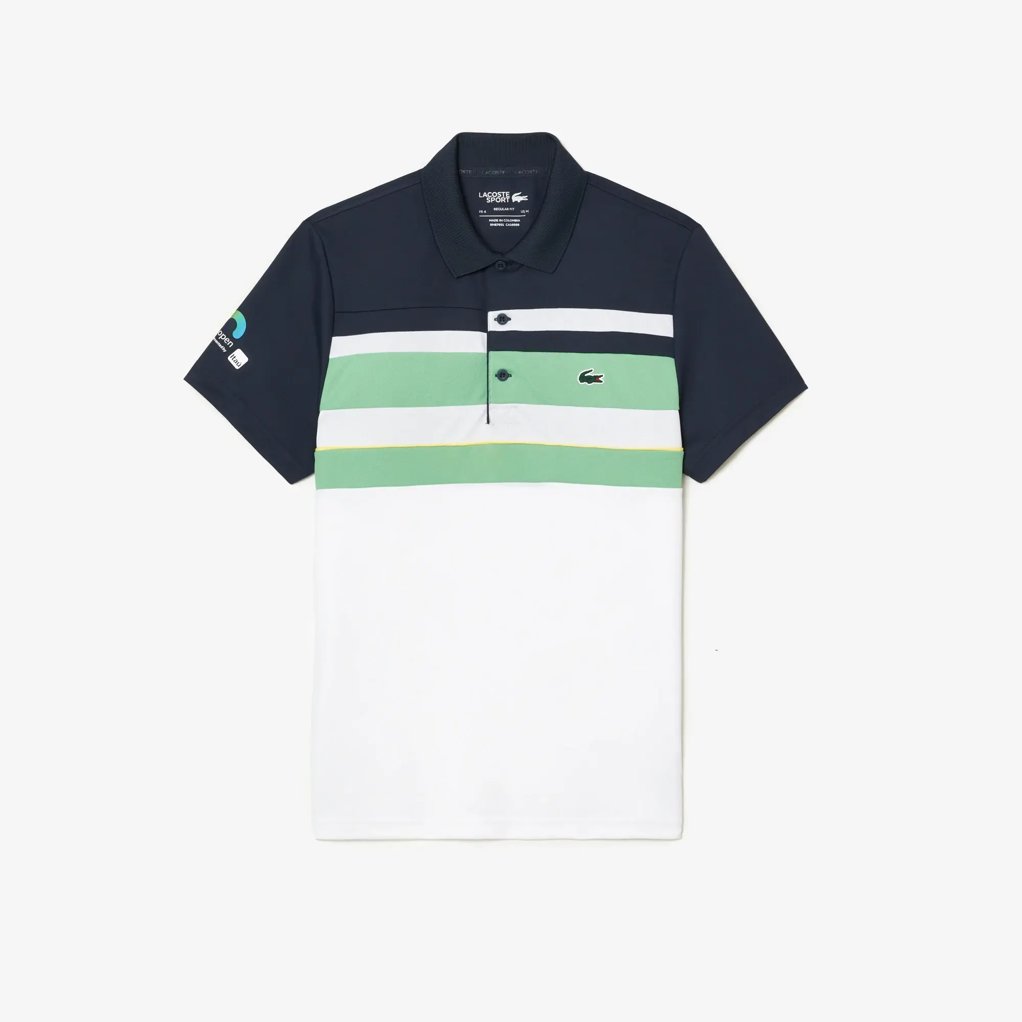 Lacoste Polo para hombre con rayas Lacoste SPORT Miami Open. 2