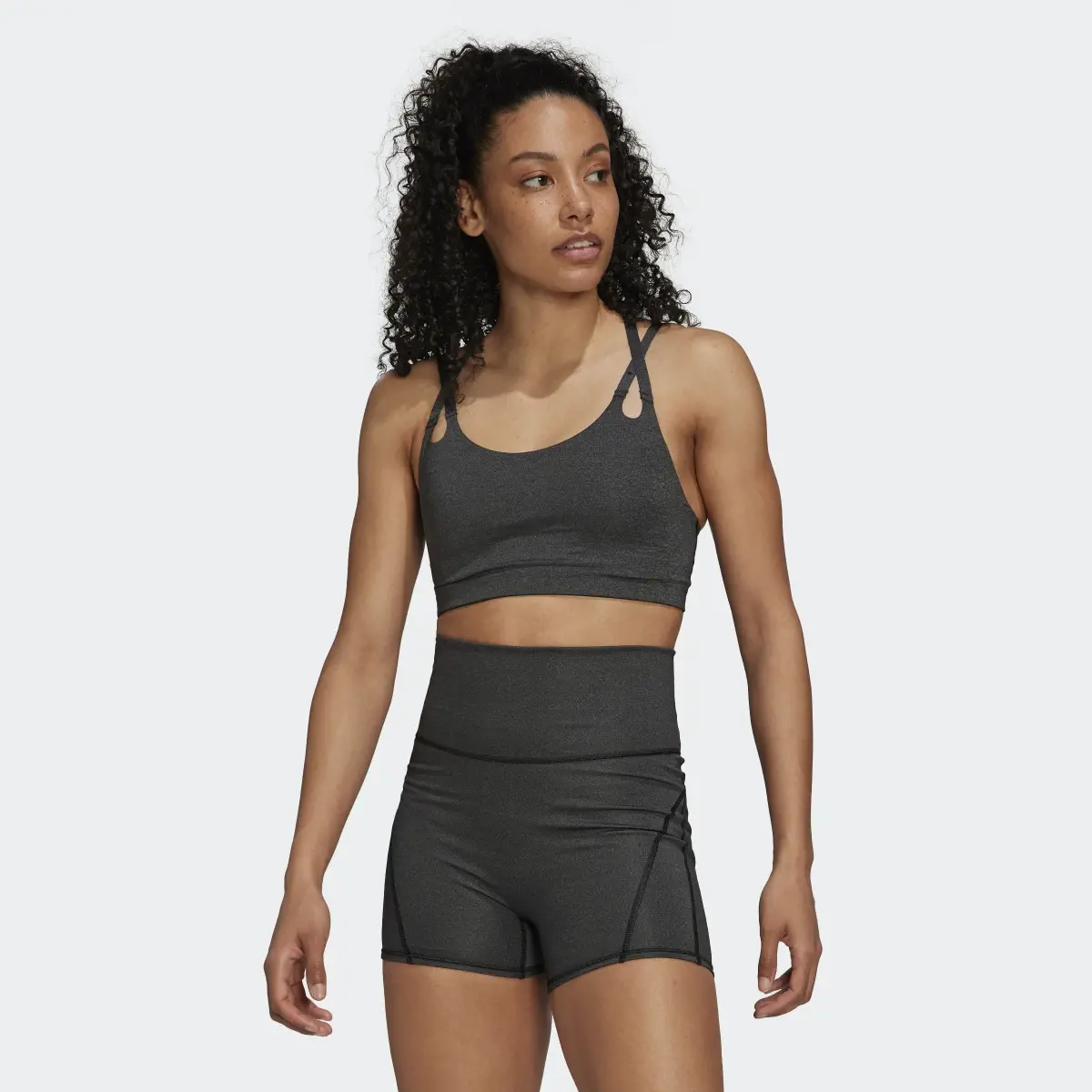 Adidas Yoga Luxe Studio Light-Support Fire Bra. 2