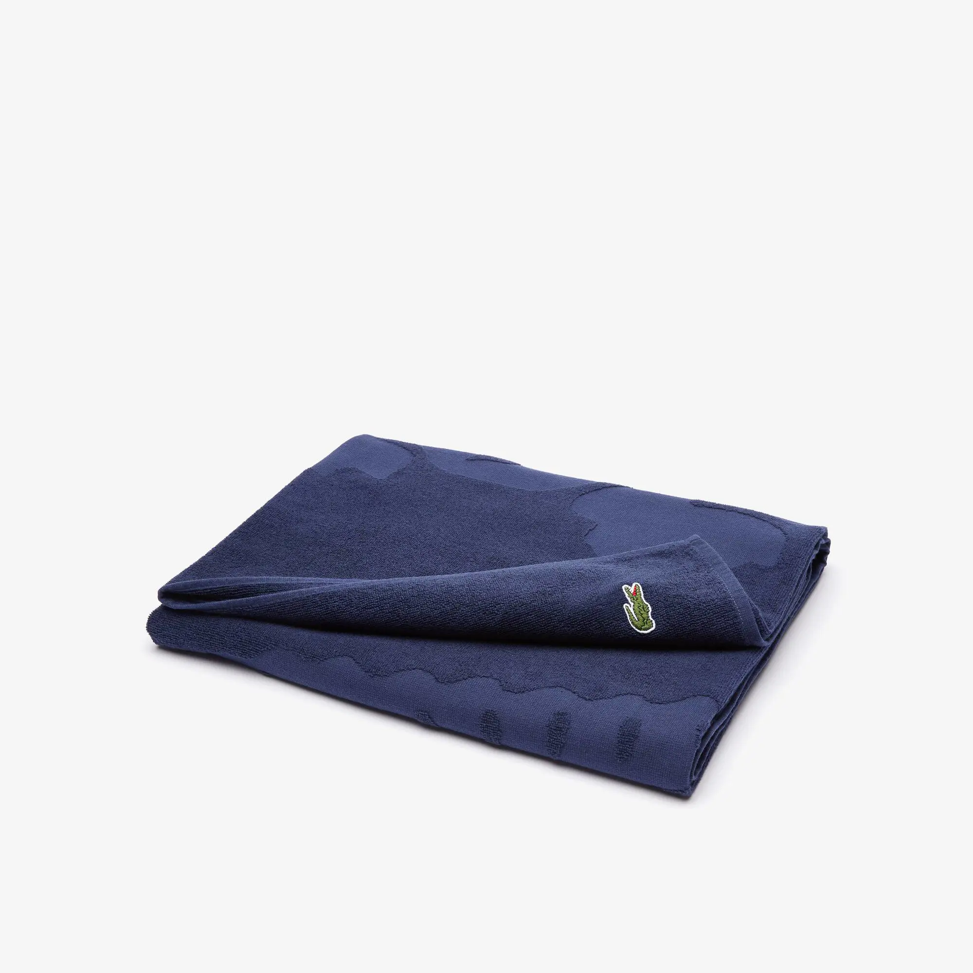 Lacoste Toalla de playa L Sport en algodón con cocodrilo oversized. 1