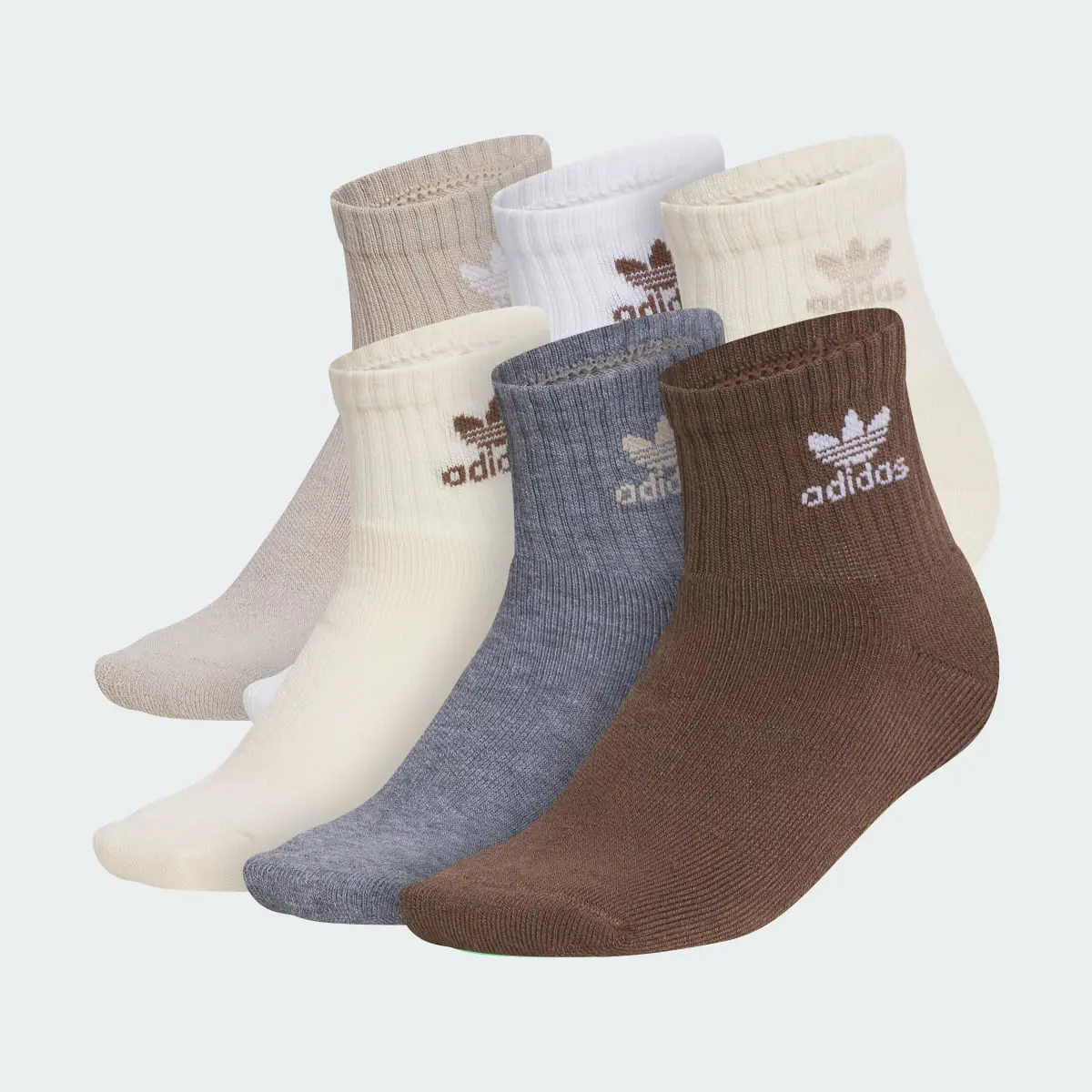 Adidas Trefoil Quarter Socks 6 Pairs. 1