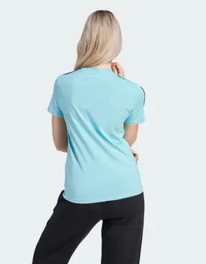 Adidas Playera Essentials 3 Franjas Ajustada. 3 Adidas Playera Essentials 3 Franjas Ajustada. 3