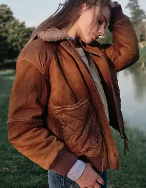 Sundown Leather Aviator Jacket