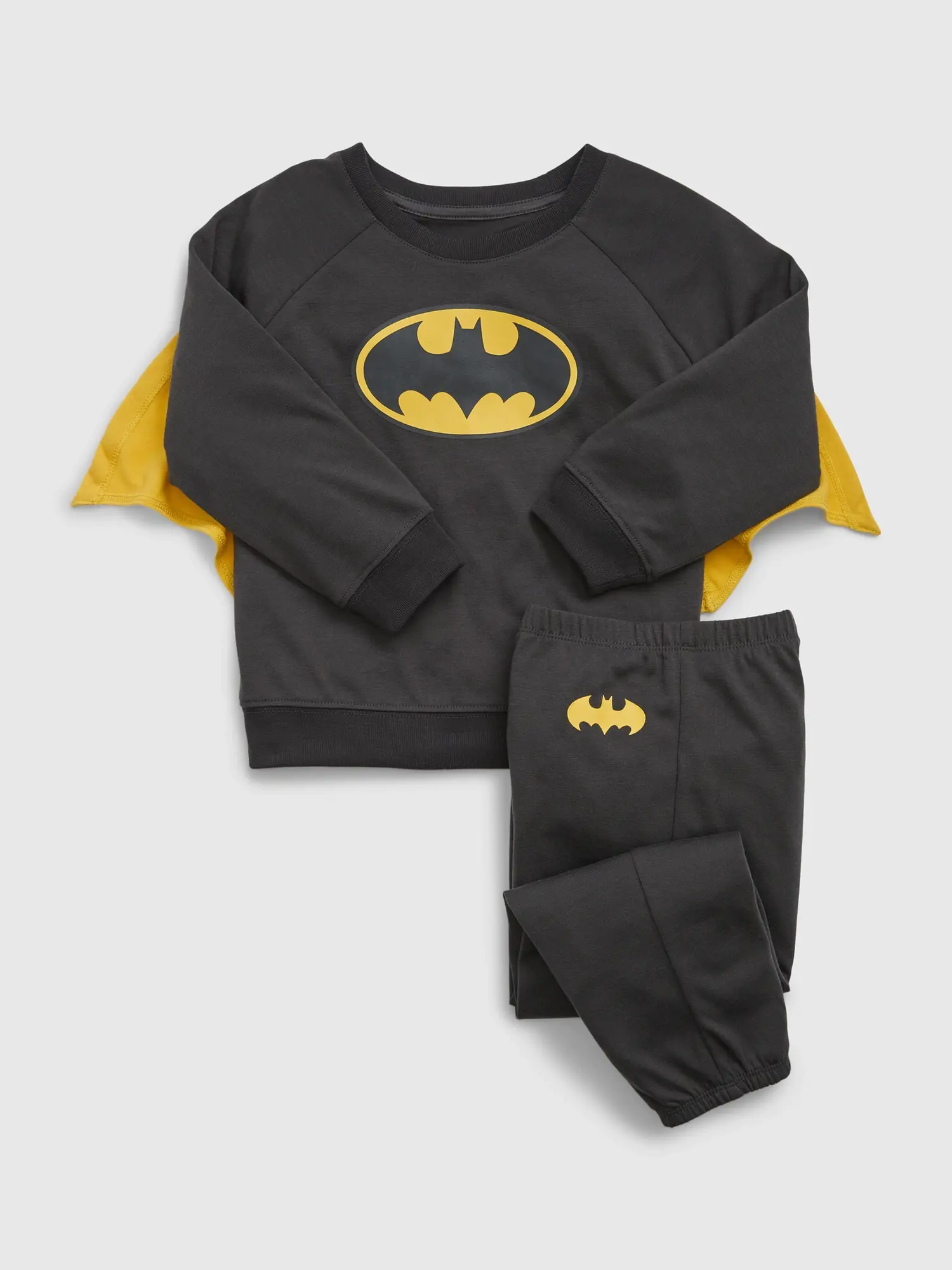 Gap babyGap &#124 DC™ 100% Recycled Cape PJ Set black. 1