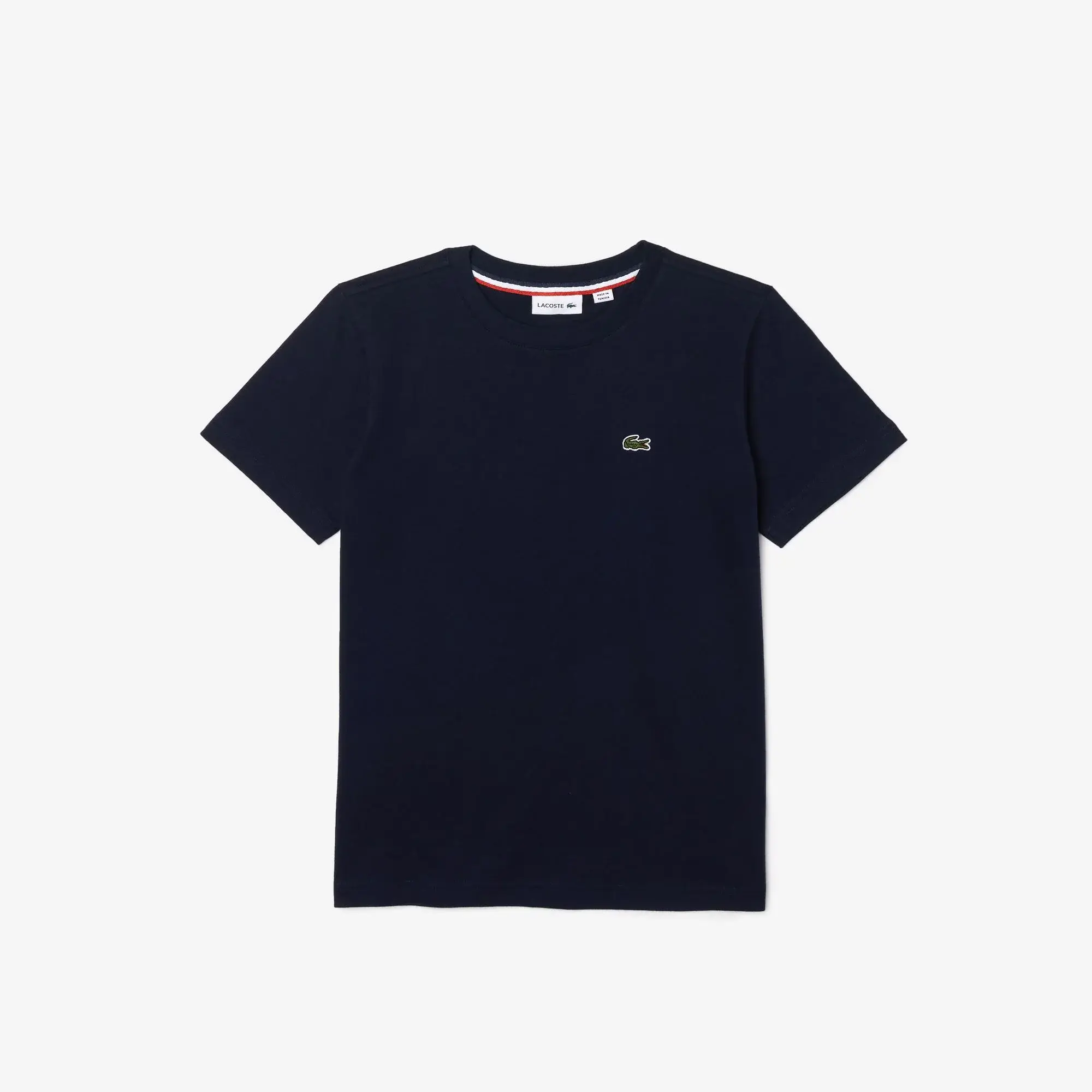 Lacoste Çocuk Bisiklet Yaka Lacivert T-Shirt. 1