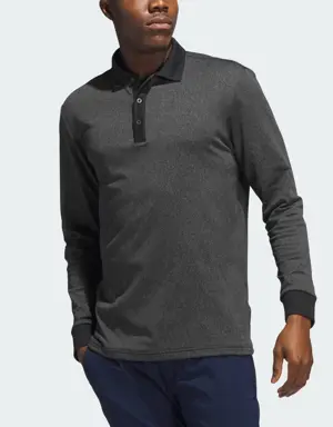 Essentials Heathered Long Sleeve Polo Shirt