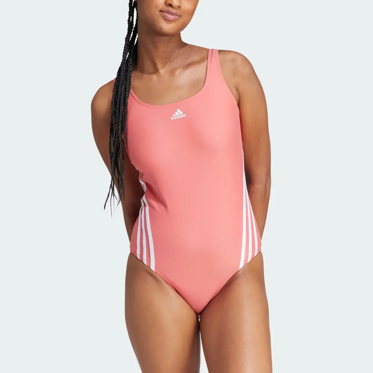 Adidas Traje de Natación adidas 3 Franjas. 1