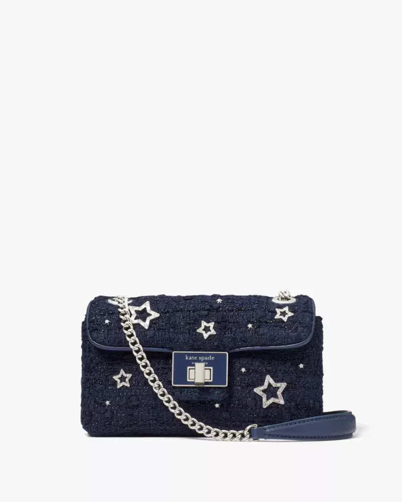 Kate Spade Evelyn Embellished Tweed Small Shoulder Crossbody. 1