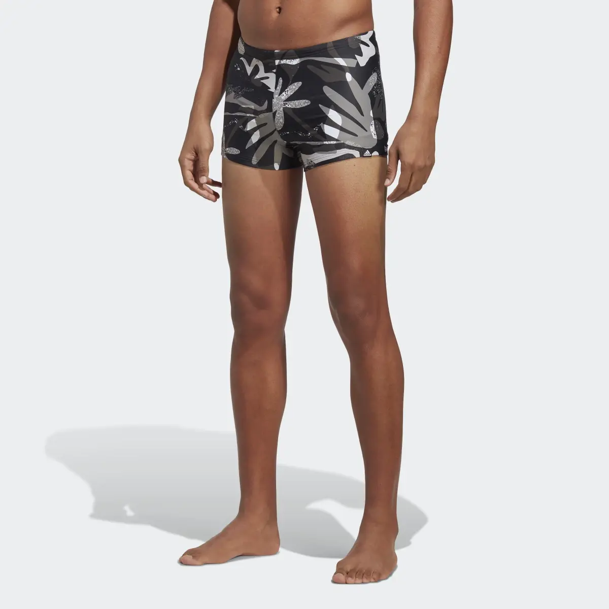 Adidas Floral Graphic Boxer-Badehose. 1
