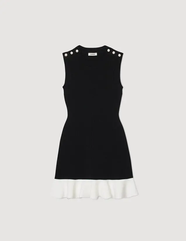 Sandro Cropped two-tone dress. 2