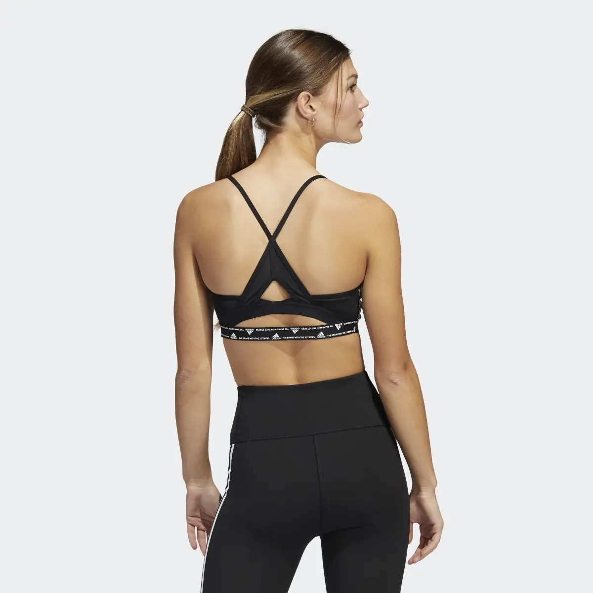 Adidas Brassière adidas Aeroreact Training Light-Support 3-Stripes. 3