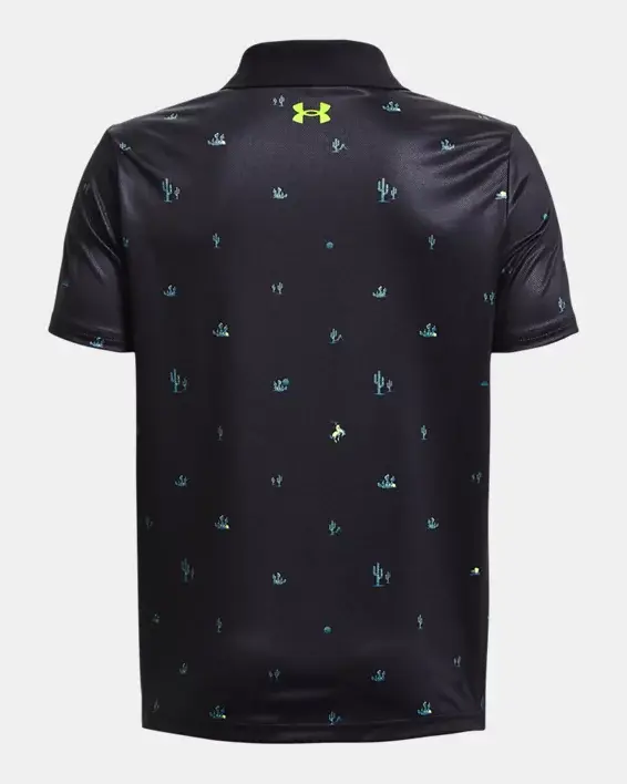 Under Armour Boys' UA Performance Printed Polo. 2