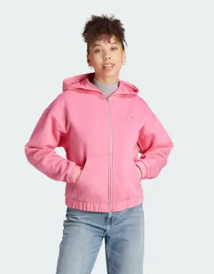 Adidas ALL SZN Fleece Washed Full-Zip Hooded Track Top. 2