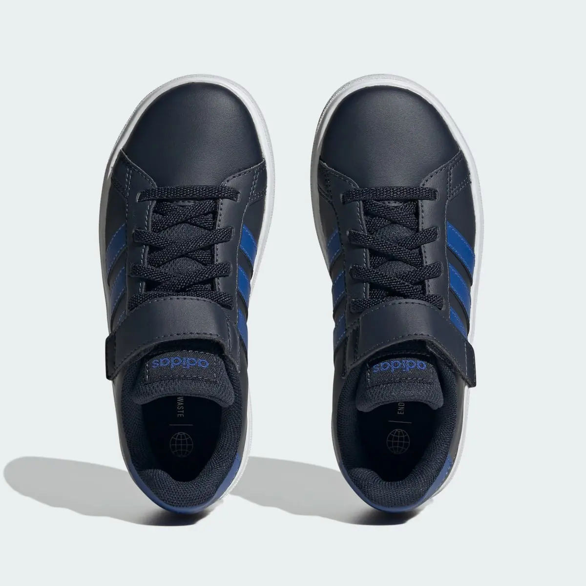 Adidas Grand Court Court Elastic Lace and Top Strap Shoes. 3