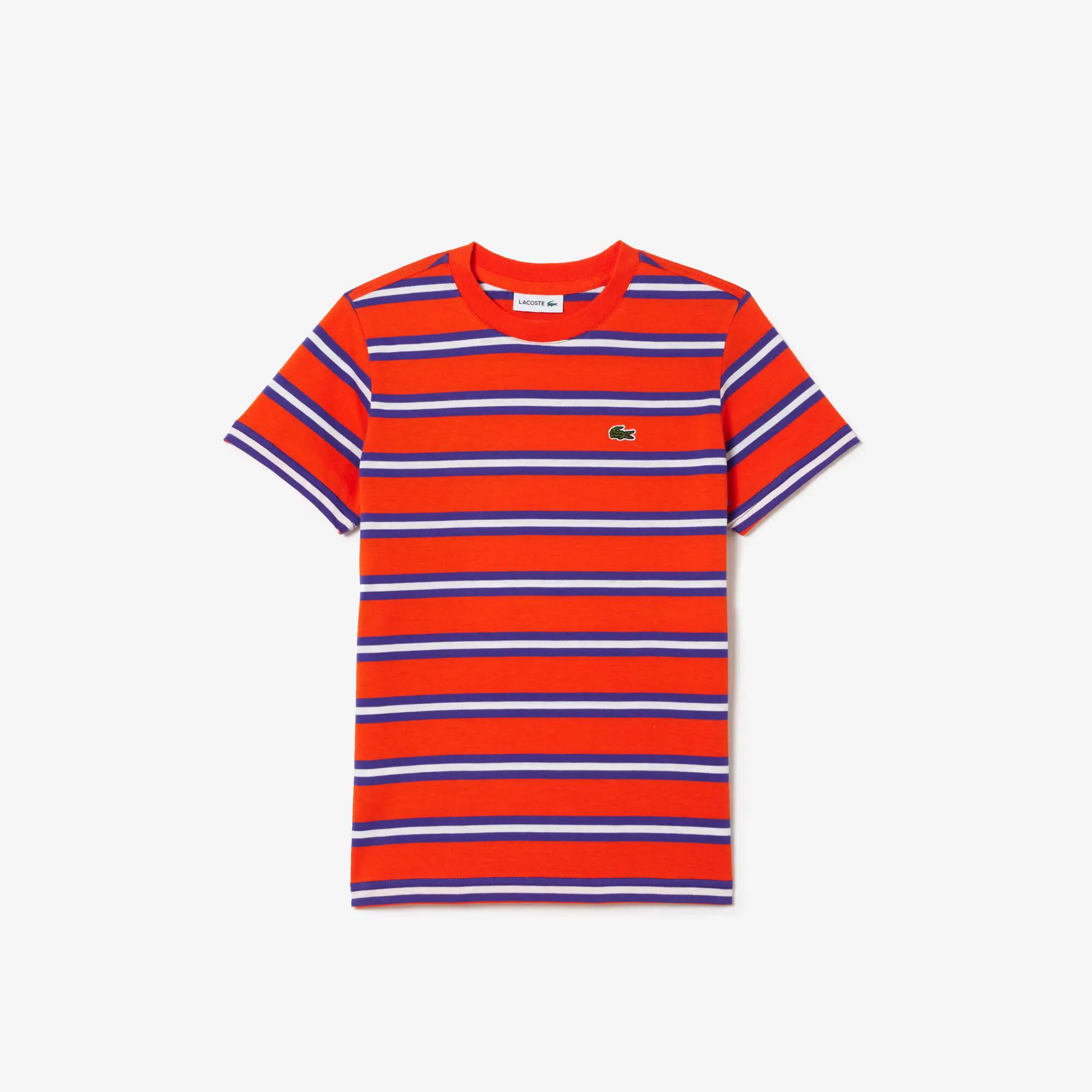 Lacoste Camiseta infantil Lacoste punto de algodón con estampado de rayas. 1