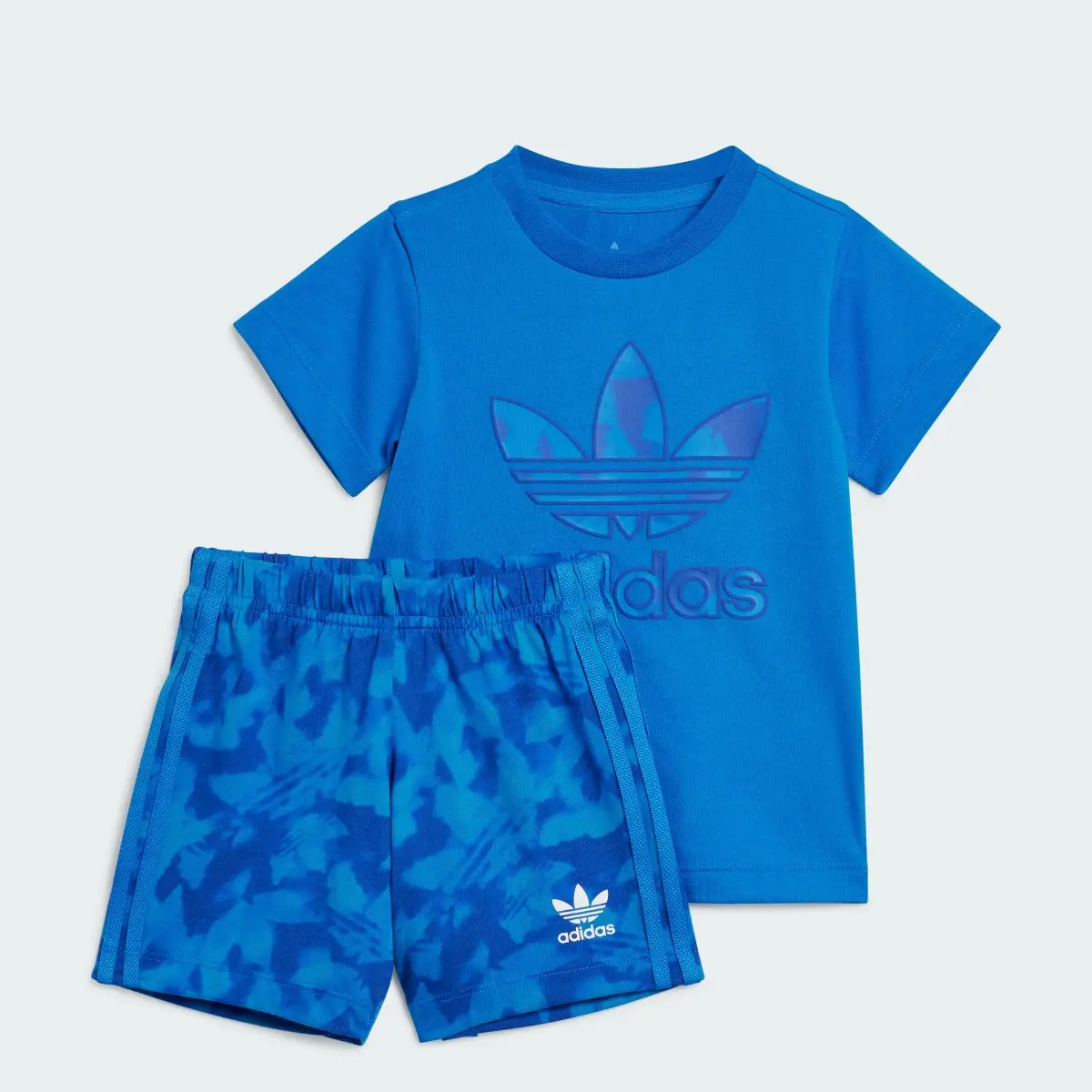 Adidas Summer Allover Print Short Tee Set. 1
