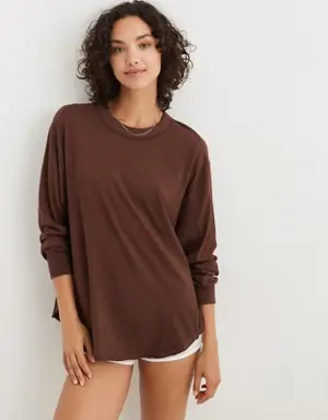 Long Sleeve Oversized Boyfriend T-Shirt