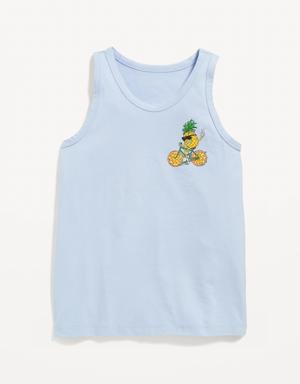 Softest Graphic Tank Top for Boys blue