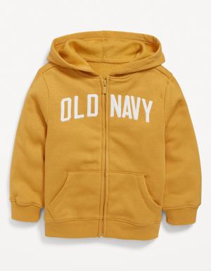 Old Navy Unisex Logo-Graphic Zip-Front Hoodie for Toddler gold