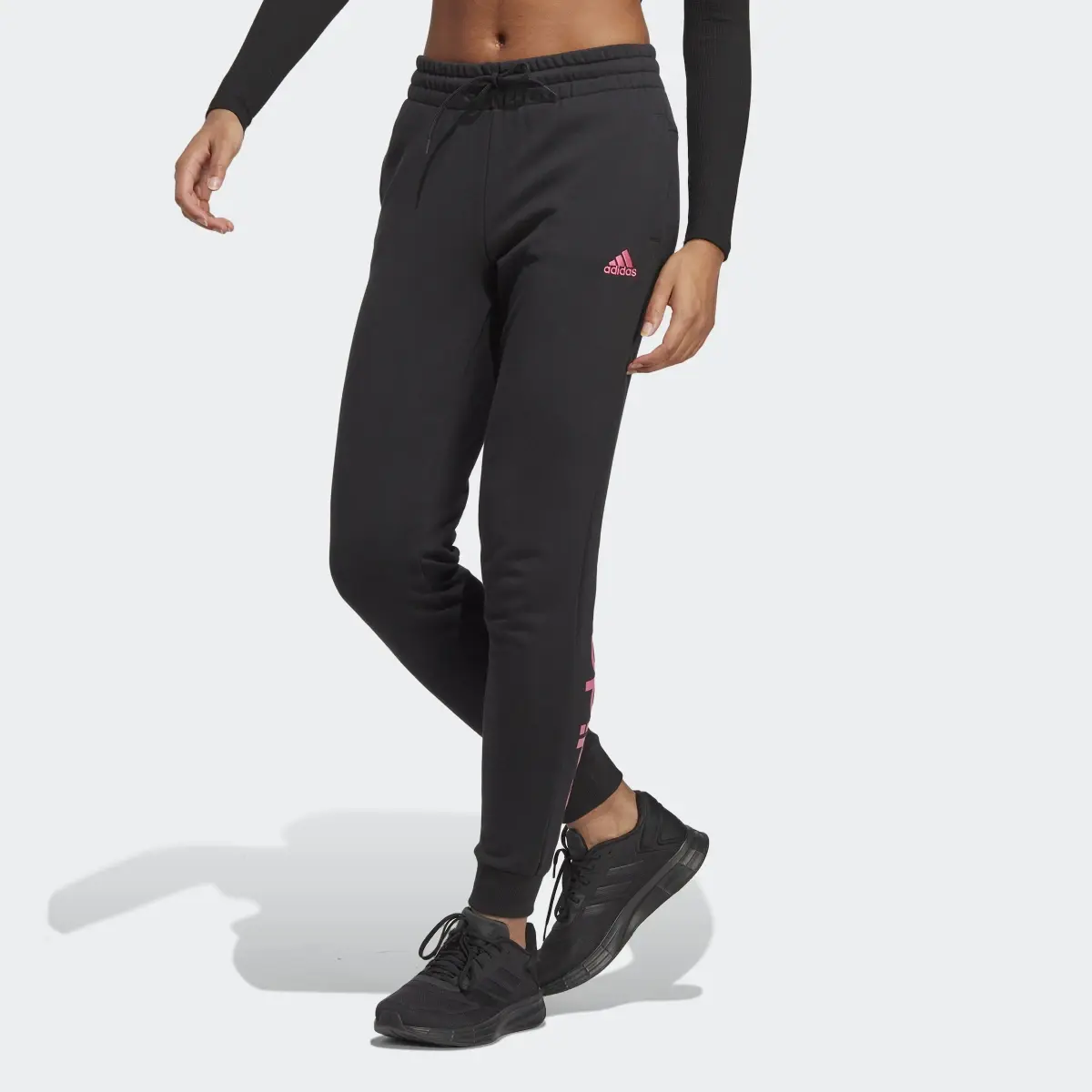 Adidas Essentials Linear French Terry Cuffed Pants. 1