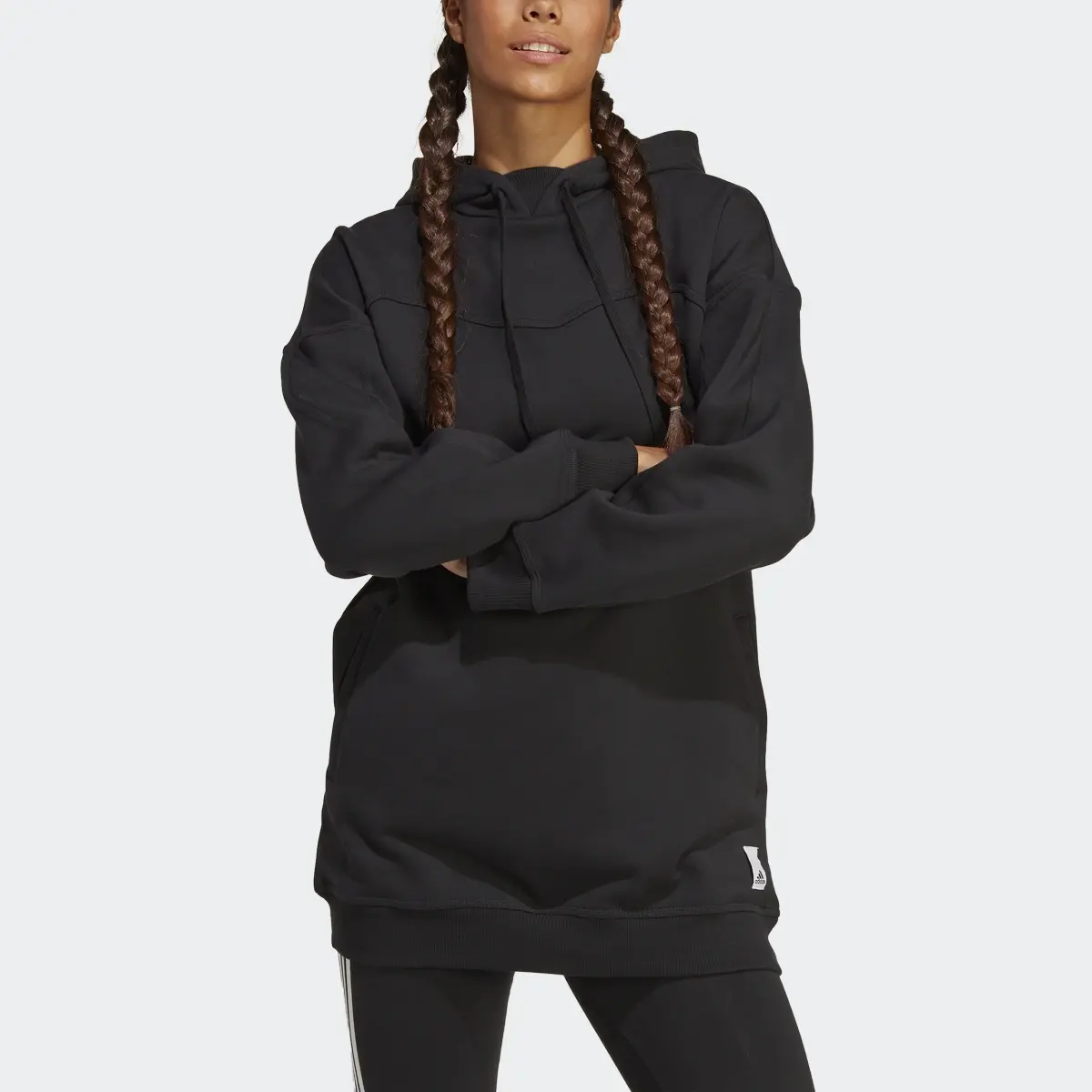 Adidas Lounge Fleece Hoodie. 1