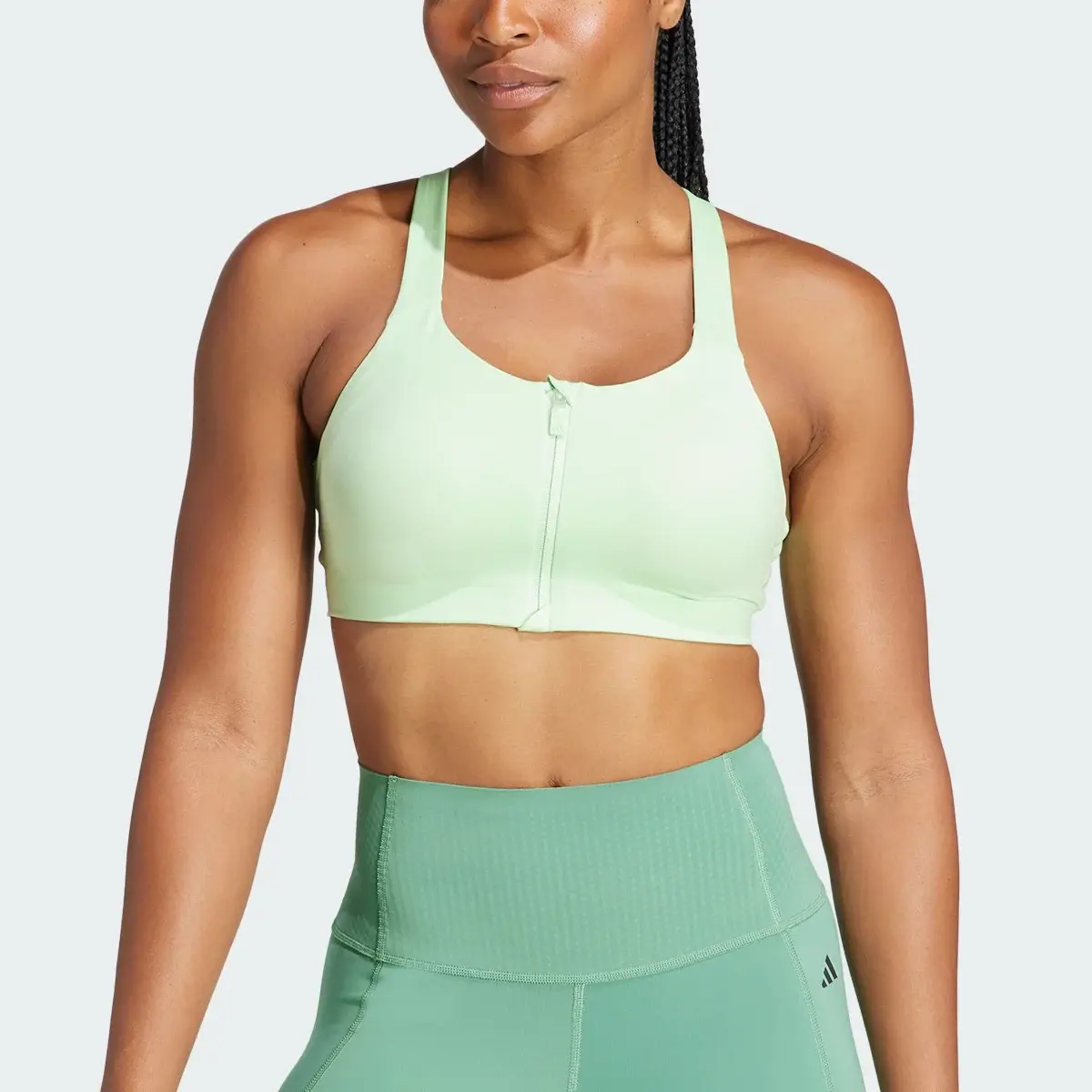 Adidas Brassière zippée maintien fort TLRD Impact Luxe. 1