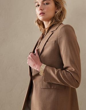 Siena Slim Italian Wool Blazer beige