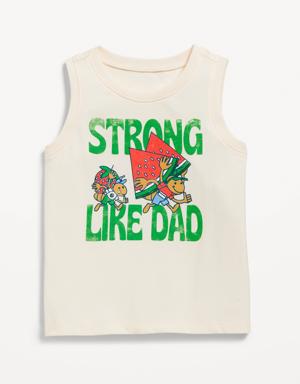 Graphic Tank Top for Toddler Boys white