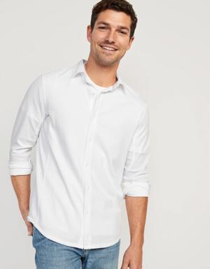 Slim-Fit Go-Fresh Odor-Control Performance Shirt for Men white