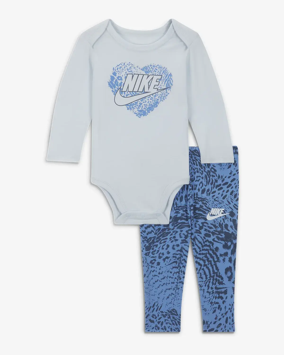 Nike Animal Print Bodysuit and Leggings Set. 1