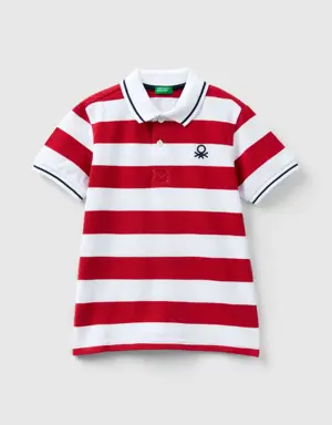 short sleeve polo with stripes