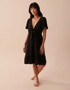 Recycled Fibers Short Sleeve Dress