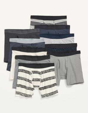 Soft-Washed Built-In Flex Boxer-Briefs Underwear 10-Pack for Men -- 6.25-inch inseam beige