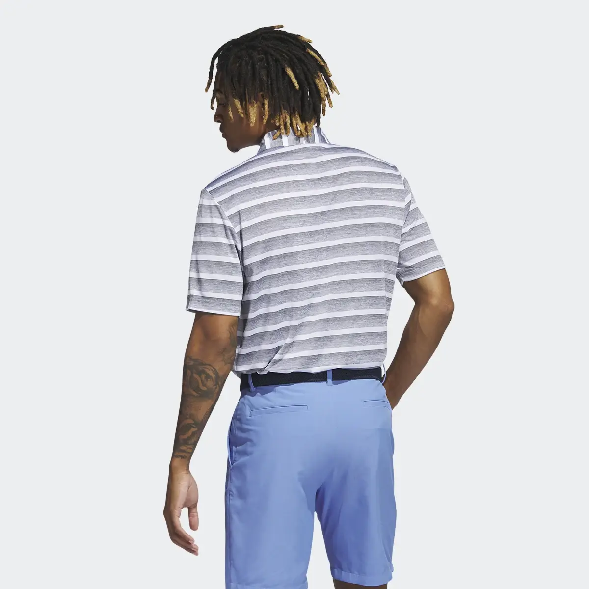 Adidas Two-Color Striped Polo Shirt. 3