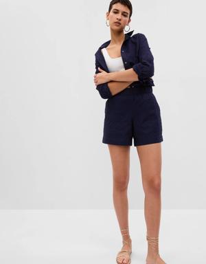 Eyelet Pull-On Shorts blue