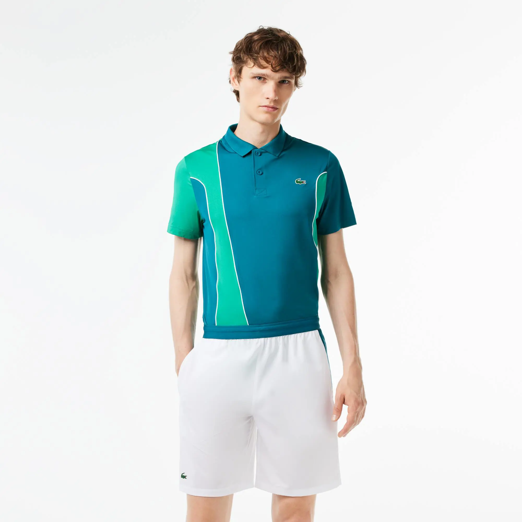 Lacoste Men’s Lacoste SPORT x Novak Djokovic Colour-Block Shorts. 1