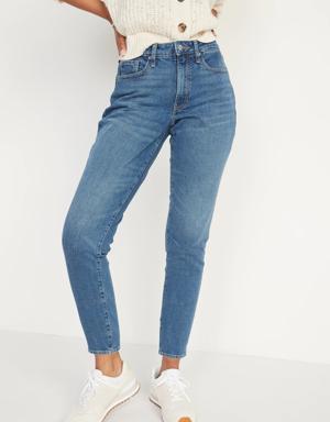 Curvy High-Waisted OG Straight Ankle Jeans for Women blue