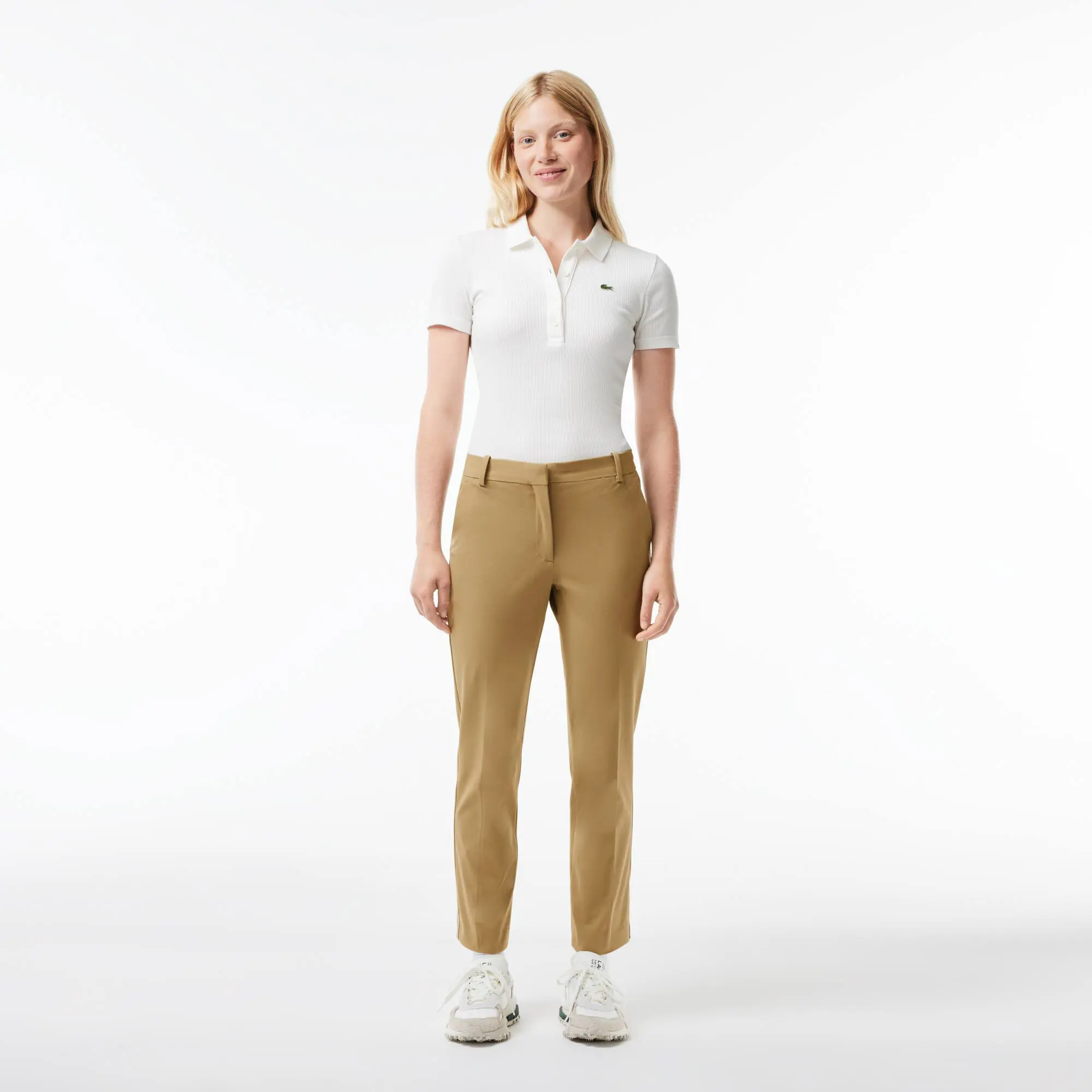 Lacoste Women's Slim Fit Stretch Cotton Chinos. 1