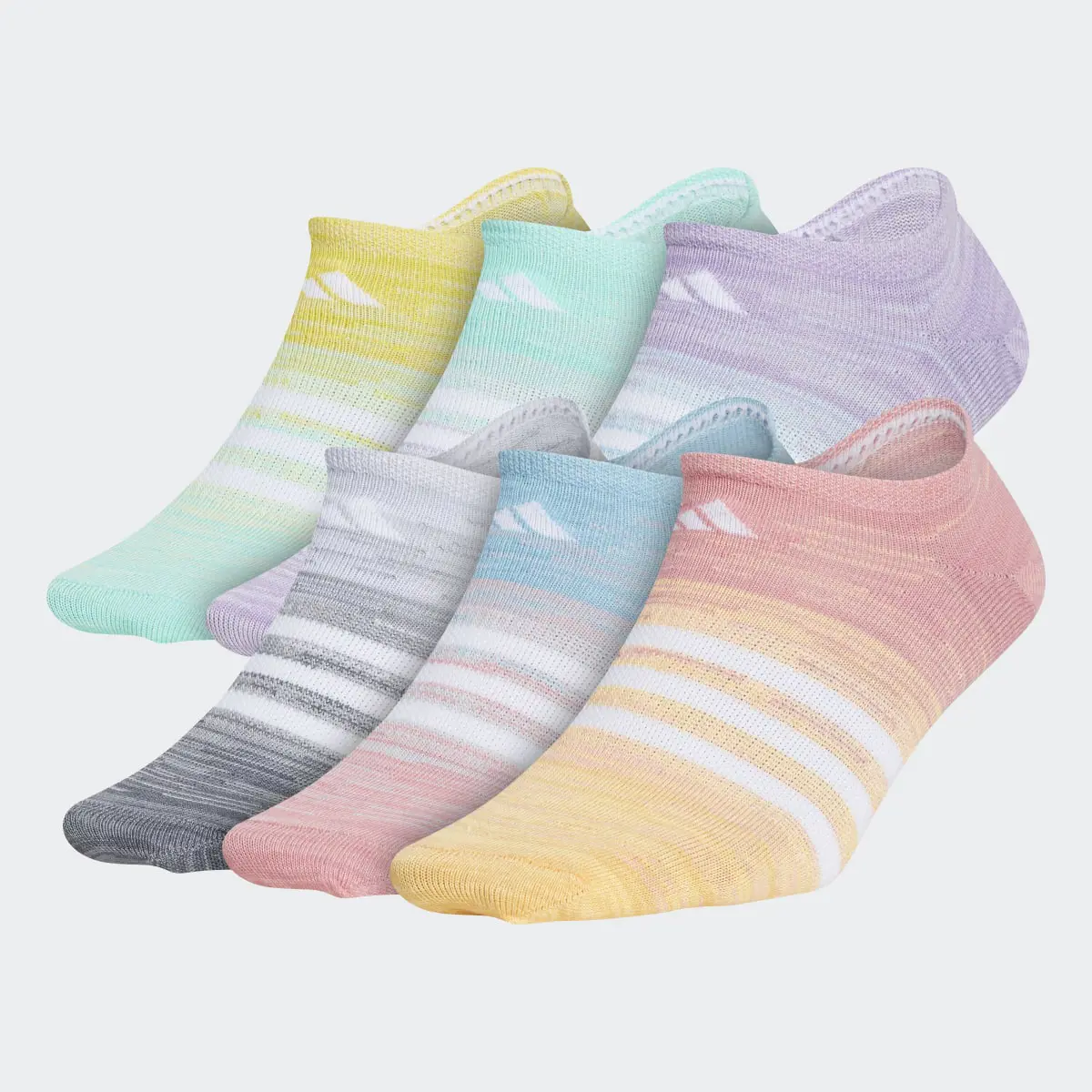 Adidas Superlite Multi Space-Dye No-Show Socks 6 Pairs. 2