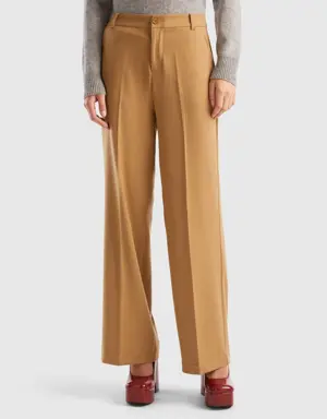 wide flannel trousers