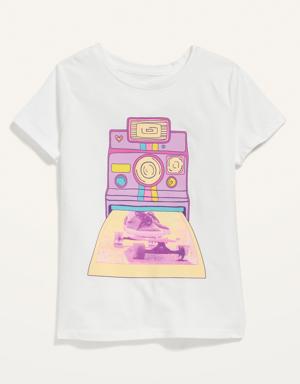 Old Navy Short-Sleeve Graphic T-Shirt for Girls white