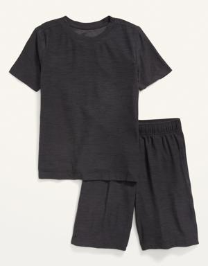 Old Navy Breathe On Tee And Shorts Set For Boys black